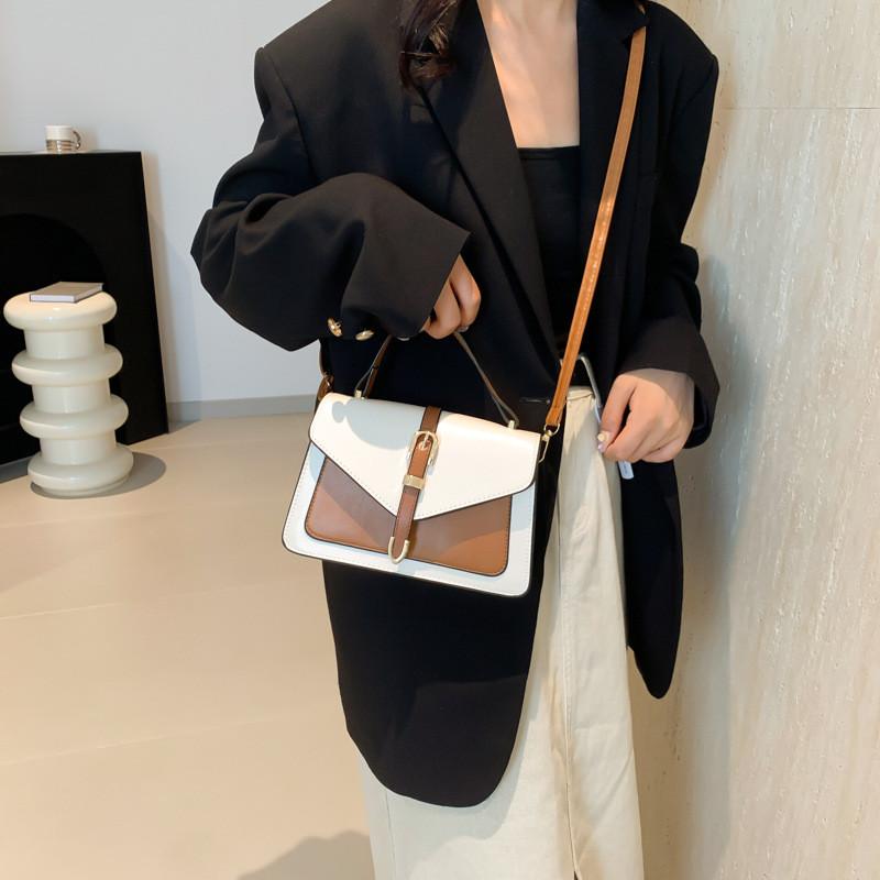 Trendy Chic Women's Small Square Bag Stylish Vintage Crossbody Shoulder Handbag In Brown Orange Blue Green Pu Material