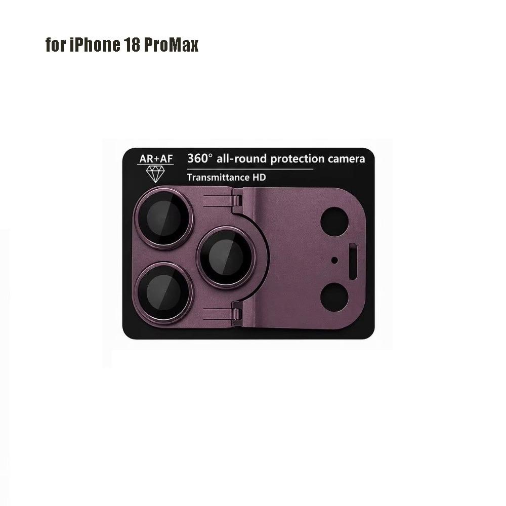 2-in-1 Lens Film Protector HD Glass Anti-scratch Camera Lens Cover Full Coverage Metal Frame for iPhone 18Pro/18 Pro Max 4