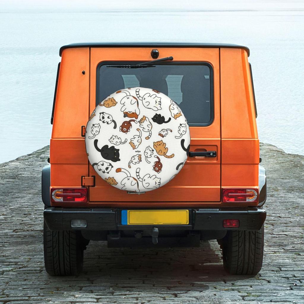[§miyo] Spare Tire Cover for Cars, Compatible with 14, 15, 16, 17 Inches, Compatible