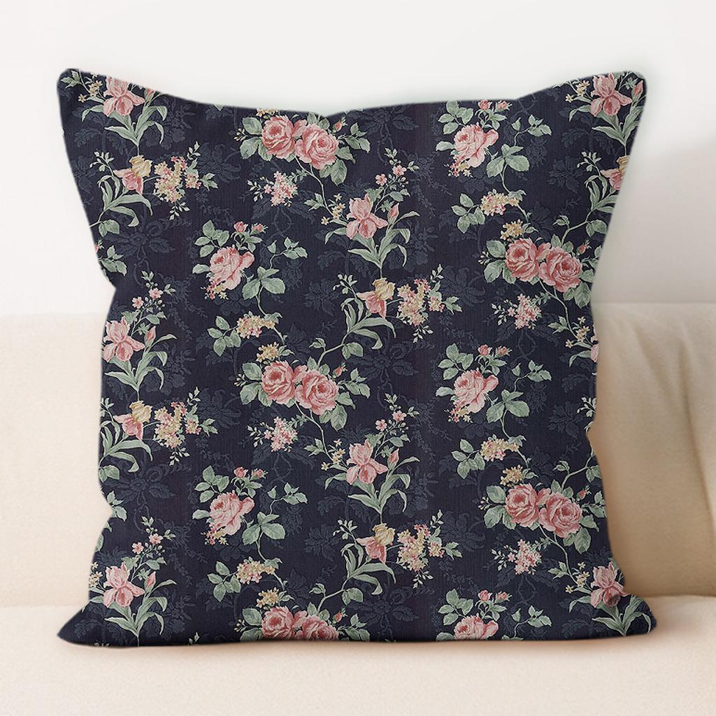 Ins Style Retro Floral Pillowcase Soft Fabric Sofa Cushion Cover Bedroom Decor Pillow Case