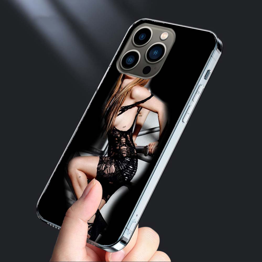 Singer Avril Lavigne Phone Case For Iphone 16E 15 Pro 14 Plus 17E 16 17 Pro Max Air 11 12 13 Mini Shockproof Capa Cute Cover