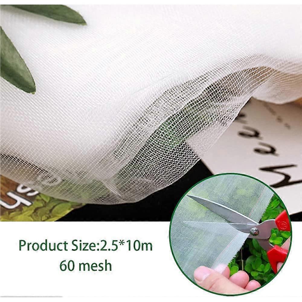 Garden net, 2.5 x 10 m, garden net for plants, protective net against insects, vegetables
