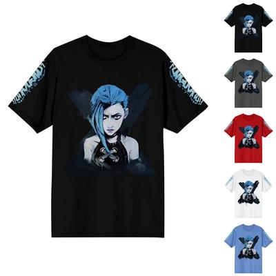 Lässiges, tägliches T-Shirt mit Rundhalsausschnitt und Aufdruck für Damen, kurzärmelig, Buchstaben-Oberteil