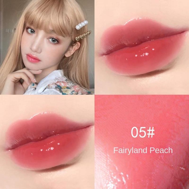 Dudu Lip Gloss Colorless Transparent Lip Gloss Bright Crystal Lip Gloss Glass Lips Fine Glittering Pearl Light Band Shiny Jelly
