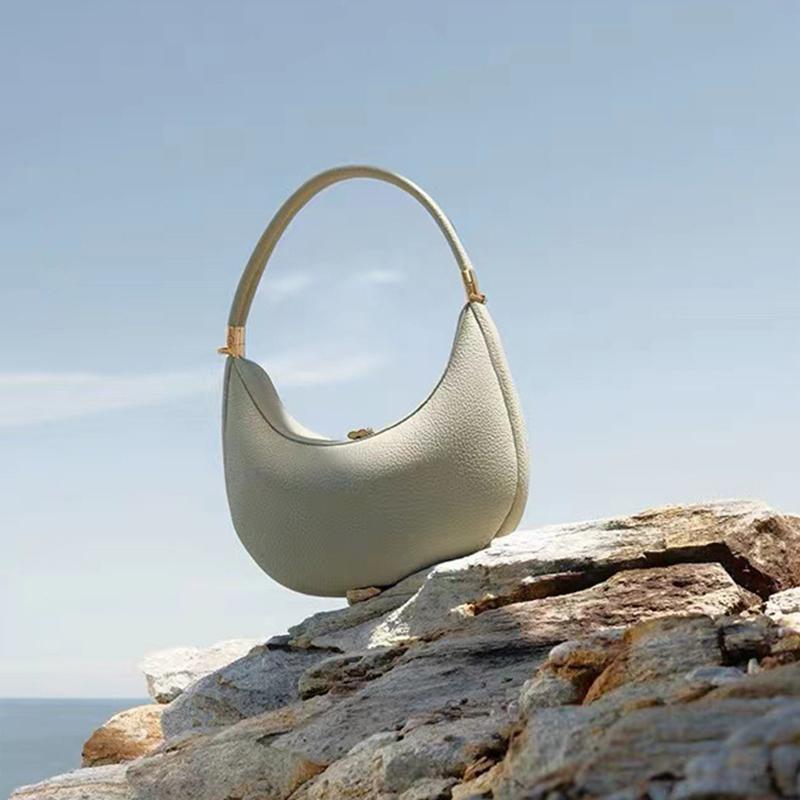 Designer Shoulder Underarm Leather Bag For Women New Fashion Portable Solid Color Female Travel Handbag