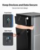 22U Network Cabinet Wall Mount, 600 mm Depth, 136 kg Max Load Capacity Server Cabinet Rack Enclosure with Locking Tempered Glass Door, Side Panels,