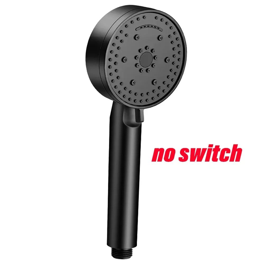8 Modes High-Pressure Shower Head Set Fall Resistance Black Handheld Shower Head Water Saving Bathroom Shower Accessories