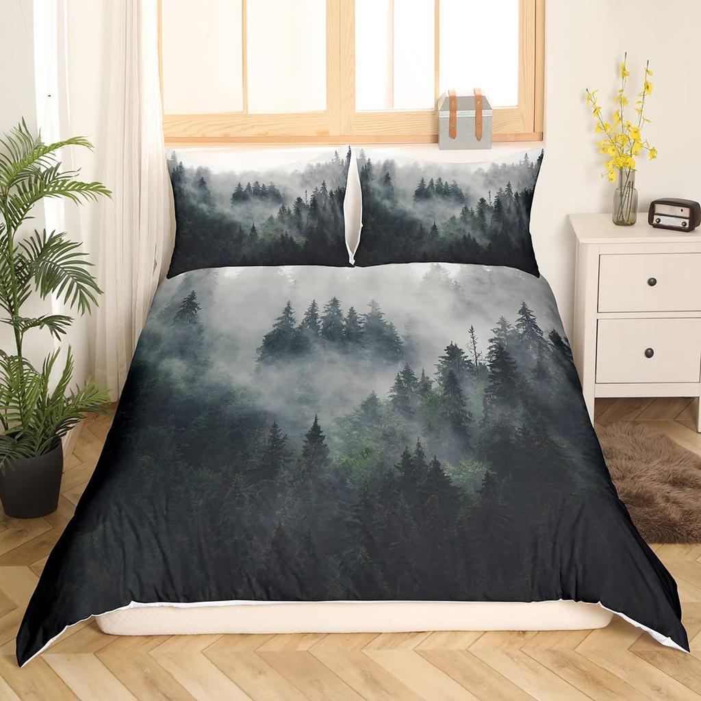 Pine Duvet Cover Sets for Teens Kids Adults Quilt Covers Lightweight Down Bedroom Decor 2 Pillowcases 1 Duvet Cover No Comforter