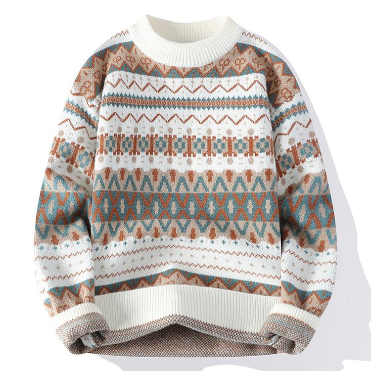 Men's Autumn/Winter Casual Half-High Collar Knitted Sweater
