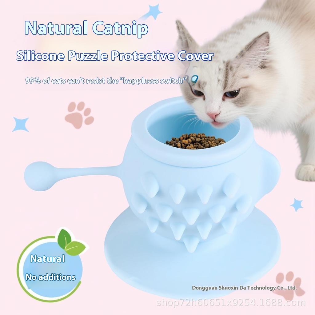 Kulička s kočičí mátou pro mazlíčky silikonová hračka ochranný kryt self-hi pro zmírnění nudy kulička s kočičí trávou molární tyčinka artefakt pro pobavení kočky