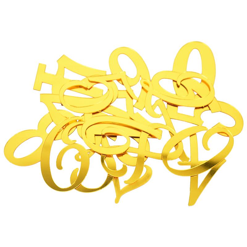 Gold Acrylic 0-9 Number Cake Topper for Wedding Anniversary Kids Adult Birthday Party Cake Decoration Digital Cupcake Toppers