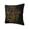 Custom Gold Chinese Dragon Totem Cushion Cover 40x40cm Tradition Asian Mythology Velvet Nordic Pillows for Sofa