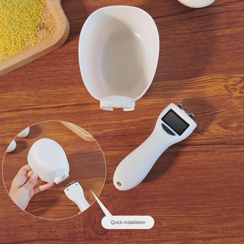 Pet Food Measuring Scale Scoop Electronic Dog Cat Food Measuring Cup Digital Spoon Scale Kitchen Food Scale with LED Display