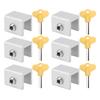 10Pcs Sliding Window Lock Aluminum Adjustable Easy Installation Window Security Stoppers with Keys