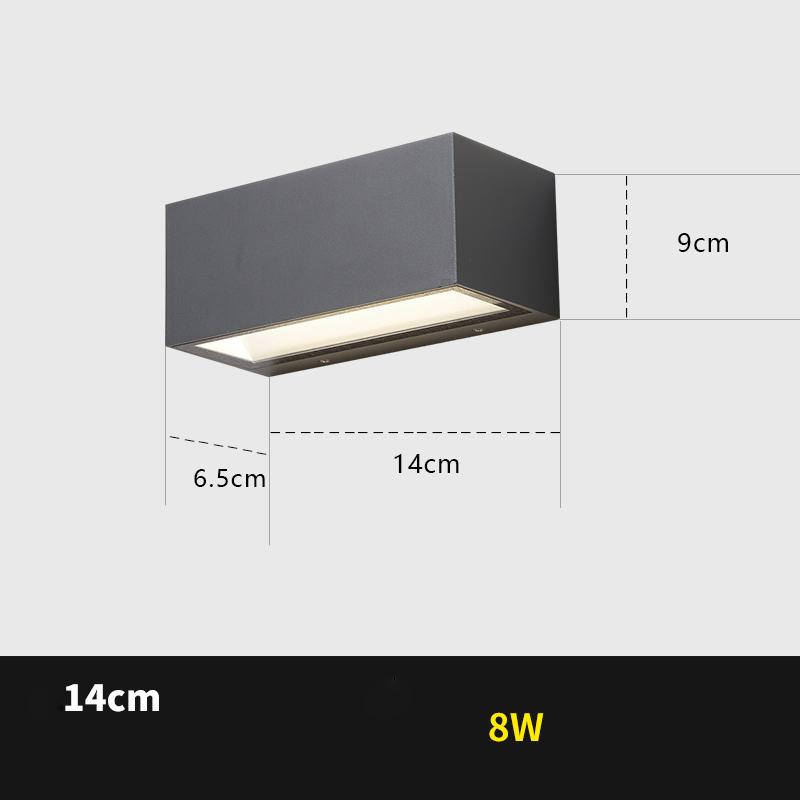 

Наружный настенный светильник Садовое освещение Дорожка Вилла Коридор Наружное внешнее освещение Крыльцо Простой Балкон Ворота Водонепроницаемый светильник для террасы Warm light