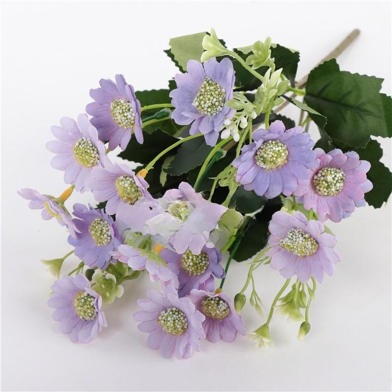 Plant Daisy Artificial Bridal Bouquet For Wedding Decor Living Room Arrangement