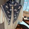 Women Casual All Match Printed Triangle Neck Scarf Fashion Decorative Neck Accessory