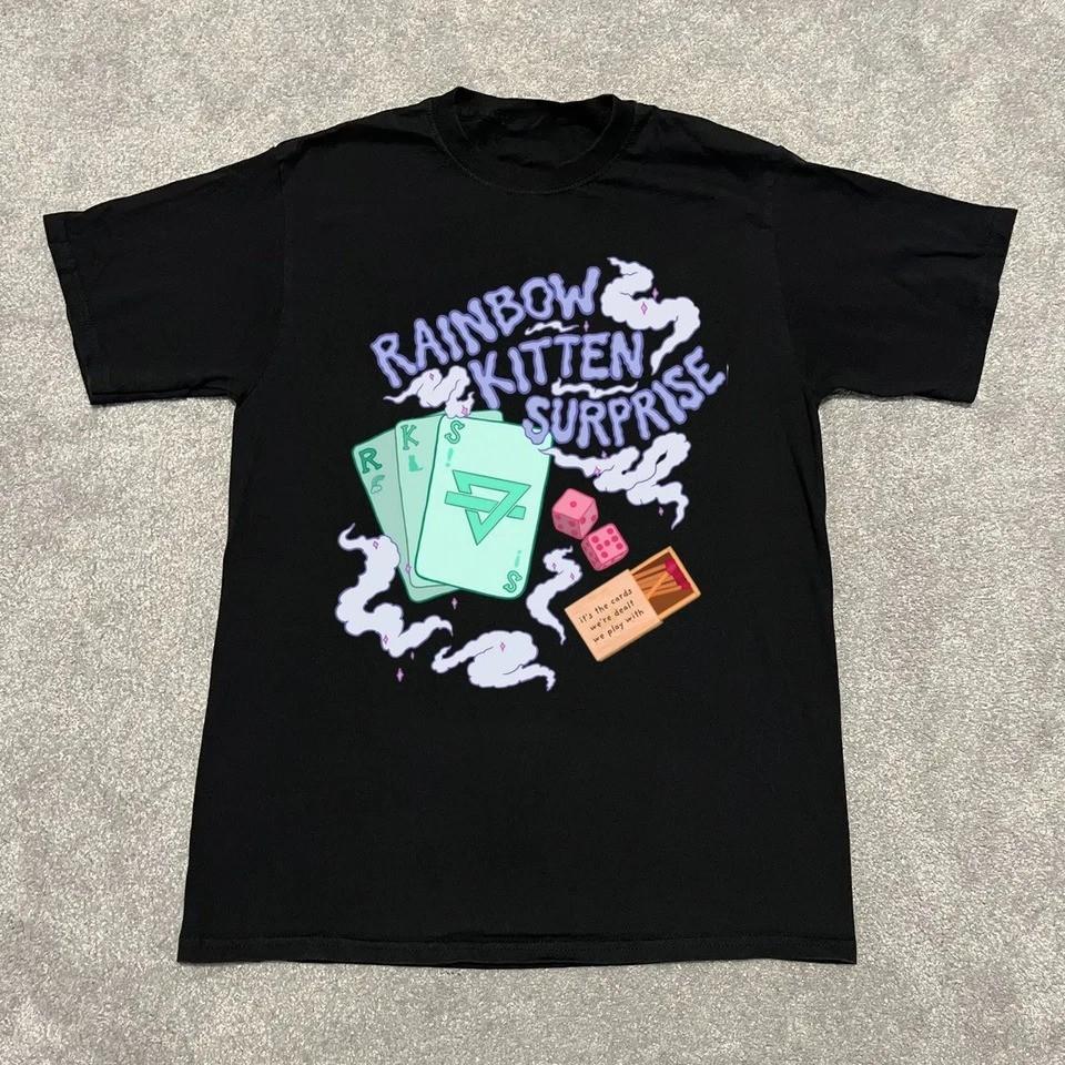 

Rainbow kitten surprise T-Shirt Cotton Unisex Tee Size S to 5XL MI888 5XL різнокольоровий