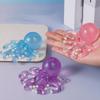 Glitter Octopus Squishy Stress Ball Cute Squeeze Fidget Toy Sensory Anti-Stress Decompression Toy For Kids Adults Gift