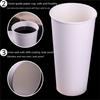 200Pcs 30/60/120/200ml Disposable Paper Cup Thickened Multisize Tasting Cup Multifunctional Leakproof Paper Coffee Cup