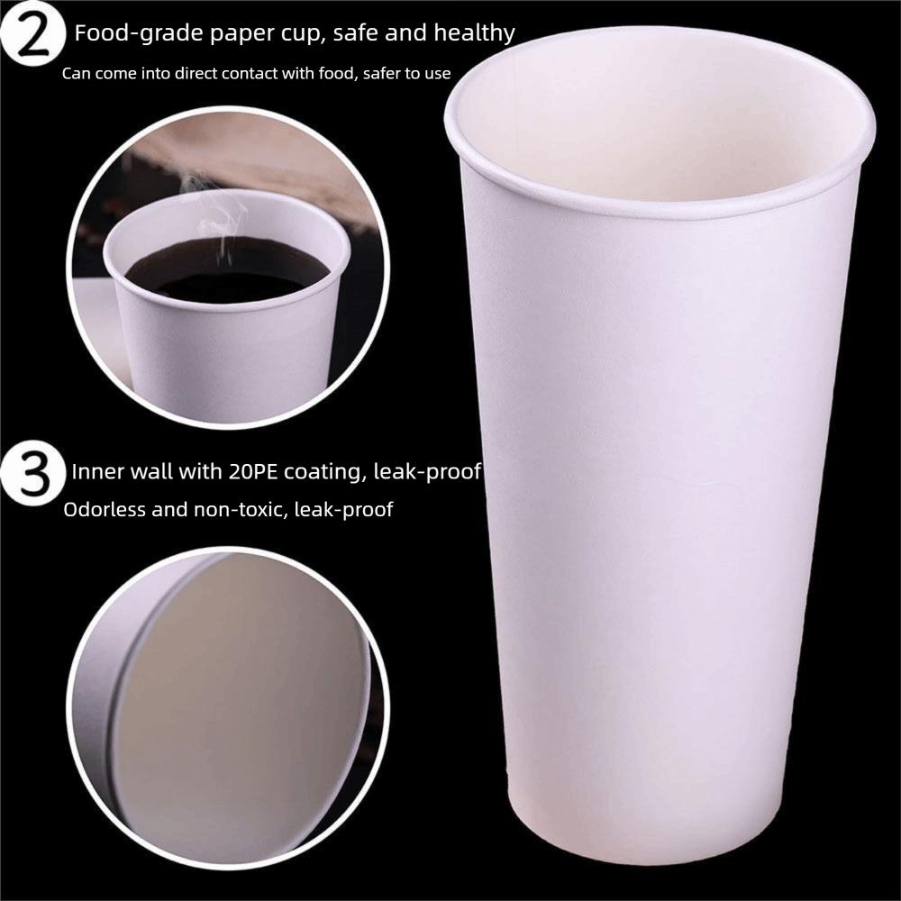 200Pcs 30/60/120/200ml Disposable Paper Cup Thickened Multisize Tasting Cup Multifunctional Leakproof Paper Coffee Cup