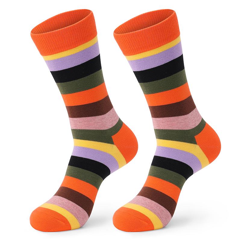 Men's High Waist Trendy Long Socks - European American Autumn Winter Style Plus Size 4348