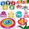 120pcs/set Kids Color Sort Rainbow Wood Domino Blocks Early Educational Wooden Toys Children Christm
