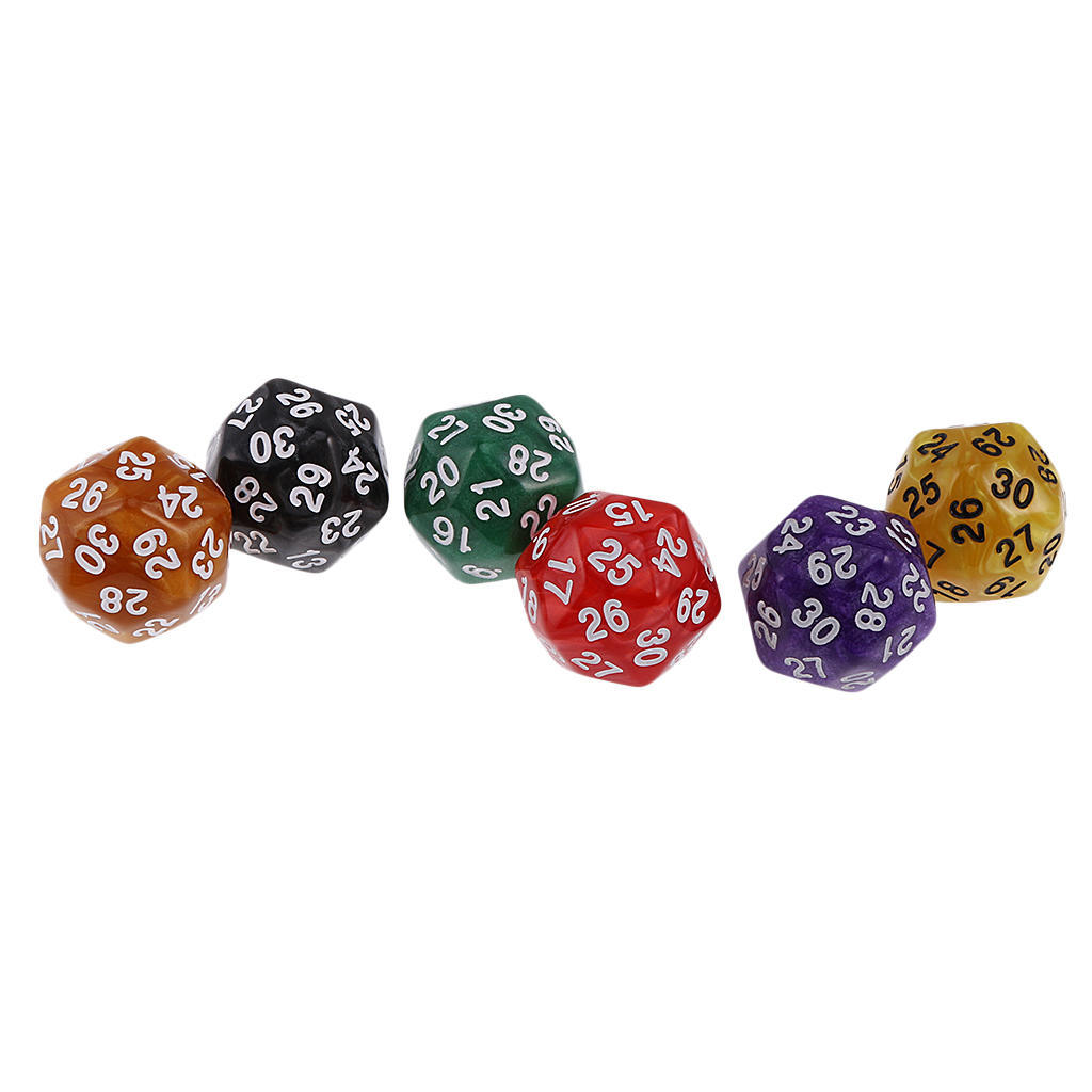 MagiDeal 6 stücke 24 /30 Seitige Würfel D24 D30 Würfel für D & D TRPG Familie Party Brettspiel Spielzeug