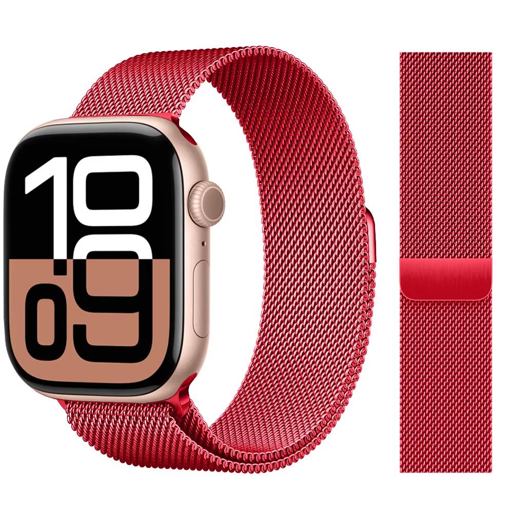 Strap For Apple Watch Band 46mm 44mm 45mm 40mm 42mm 41mm 49mm Milanese Loop correa Bracelet iWatch Series 11 10 Ultra 2 9 8 SE 3