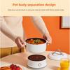 1,2L Wielofunkcyjny All-In-One Garnek do Gotowania Potrawy Podróżny Mini Garnek Ryżowy Biurowy Patelnia Nieprzywierająca Mini Przenośna Płyta Elektryczna