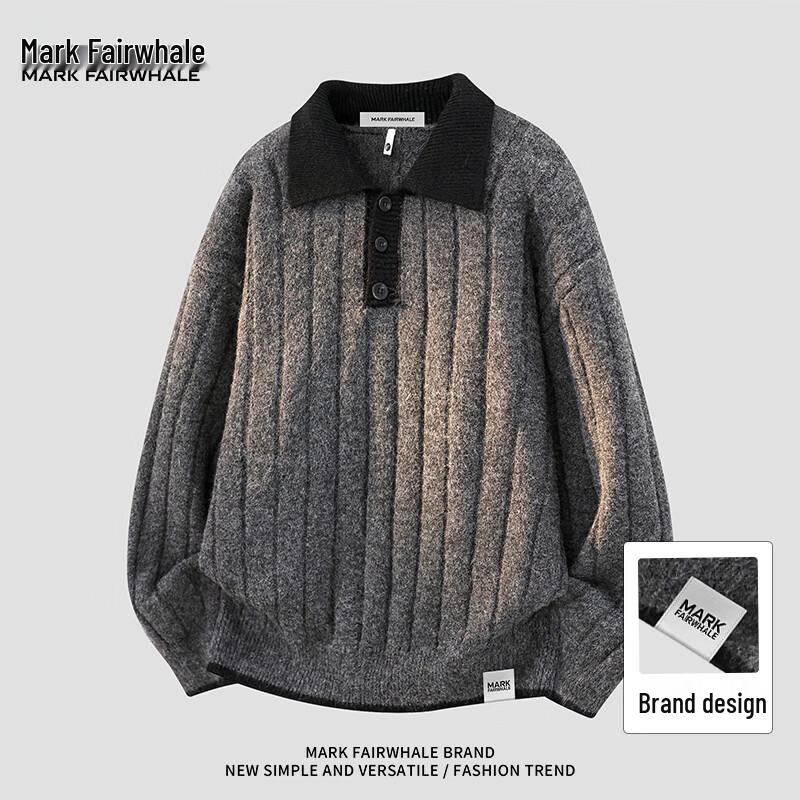 Mark Fairwhale Vintage Style Polo Knit Sweater