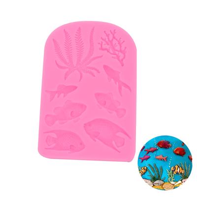 Stampo in silicone per fondente Stampo per argilla al cioccolato Stampo epossidico Stampo per alghe oceaniche Pesce corallo