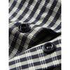 GXG Men's Black and White Plaid Pocket Long-Sleeve Casual Shirt
