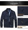 Leadway Nautica Men's Plus Size Cotton Bomber Jacket - Casual High-End Loose Fit with Stand-Up Collar.