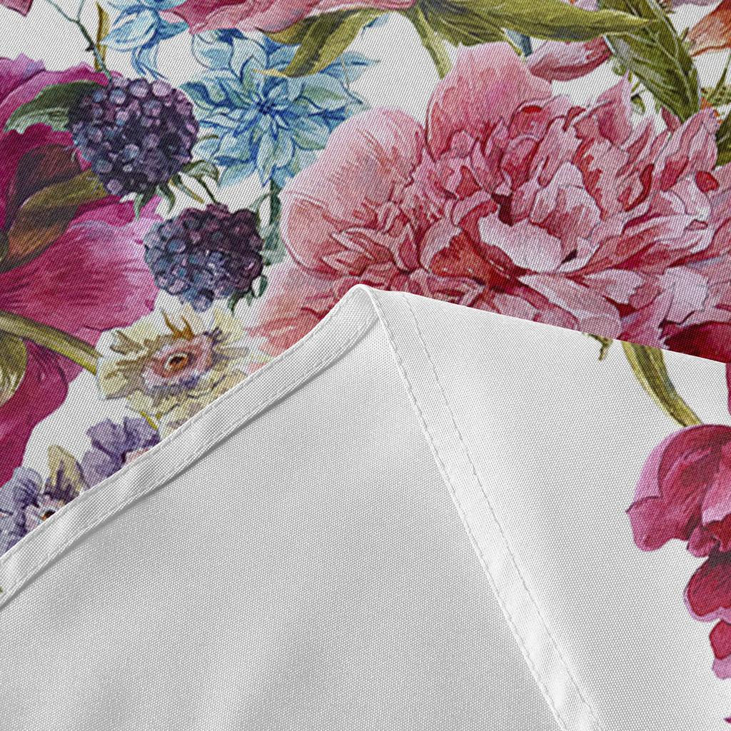 Pink Flower Leaves Round Table Cloth Festival Dining Waterproof Tablecloth Table Cover For Wedding Party Decor