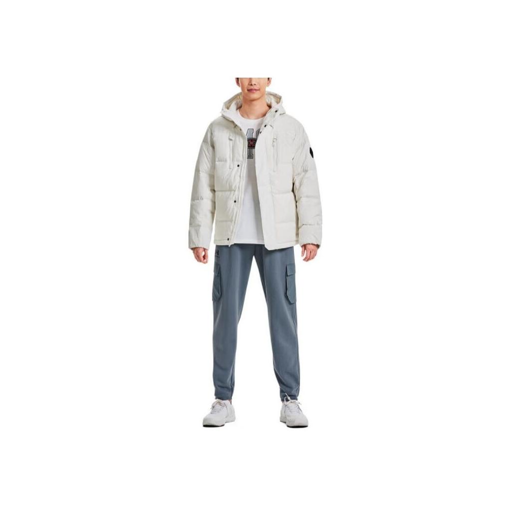 Under Armour ColdGear Infrared Lightweight Hooded Down Jacket Men Outerwear White 1378830-112
