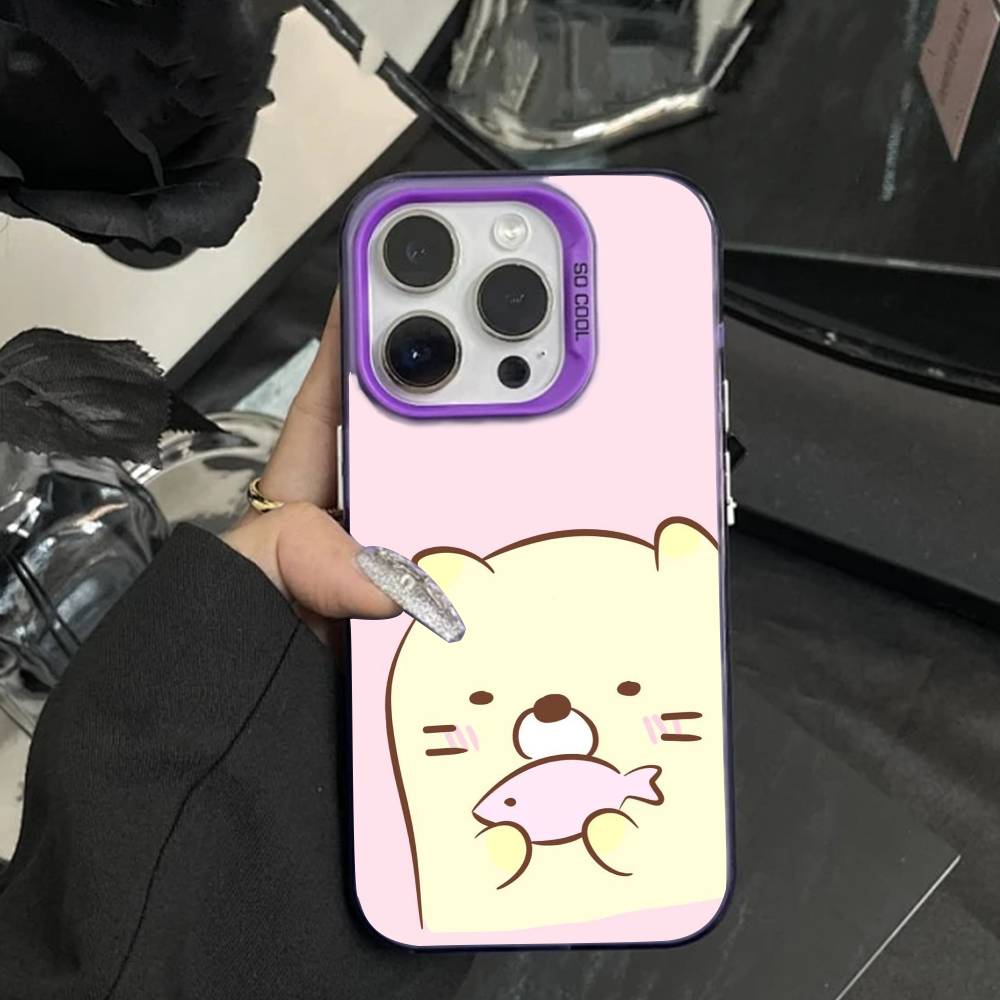 

D-Sumikko Gurashi Phone Case For IPhone 16 17 15 14 12 13 Pro Max Black Color Shockproof Cover iPhone17PRO