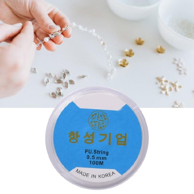 100M Clear Elastic String for Handmade Stretch Bracelets Crafting and Creative Beading Applications