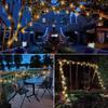 Solar Jute Rope Garden Lights - Outdoor Waterproof Copper Wire Bulbs for Decorative Camping Atmosphere