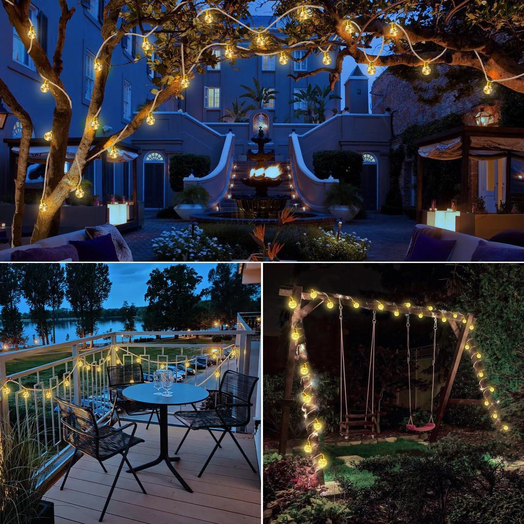 Solar Jute Rope Garden Lights - Outdoor Waterproof Copper Wire Bulbs for Decorative Camping Atmosphere