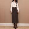 2025 Autumn/Winter Women's Straight Split Knit Long Skirt Suit