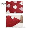 Valentines Day Throw Pillowcase 3D Heart Embroidery Short Plush Luster 45*45cm Hidden Zipper Closure Pillow Cover Bedroom Living Room Sofa Decoration