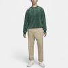 Nike Solid Checkered Skateboard Crew Neck Sweatshirt Men Tops Green DA4260-333