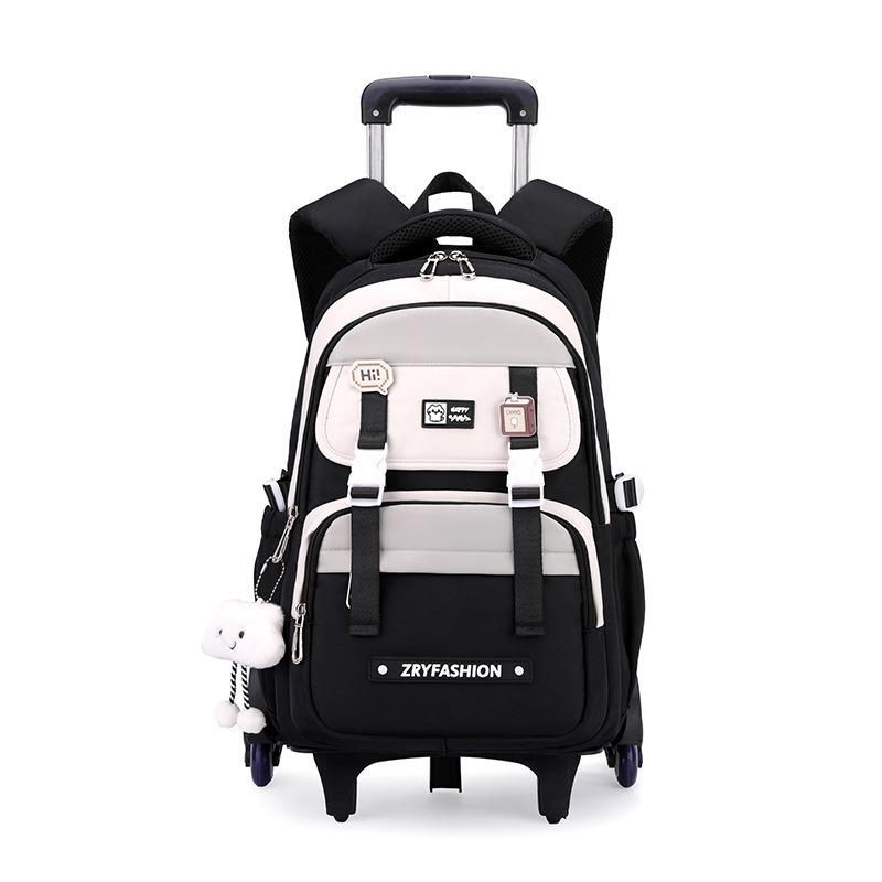 2 Wheels Travel Rolling Luggage Bag School Trolley Backpack For Boys Kid 'S Travel Backpack On Wheels School Backpacks Child