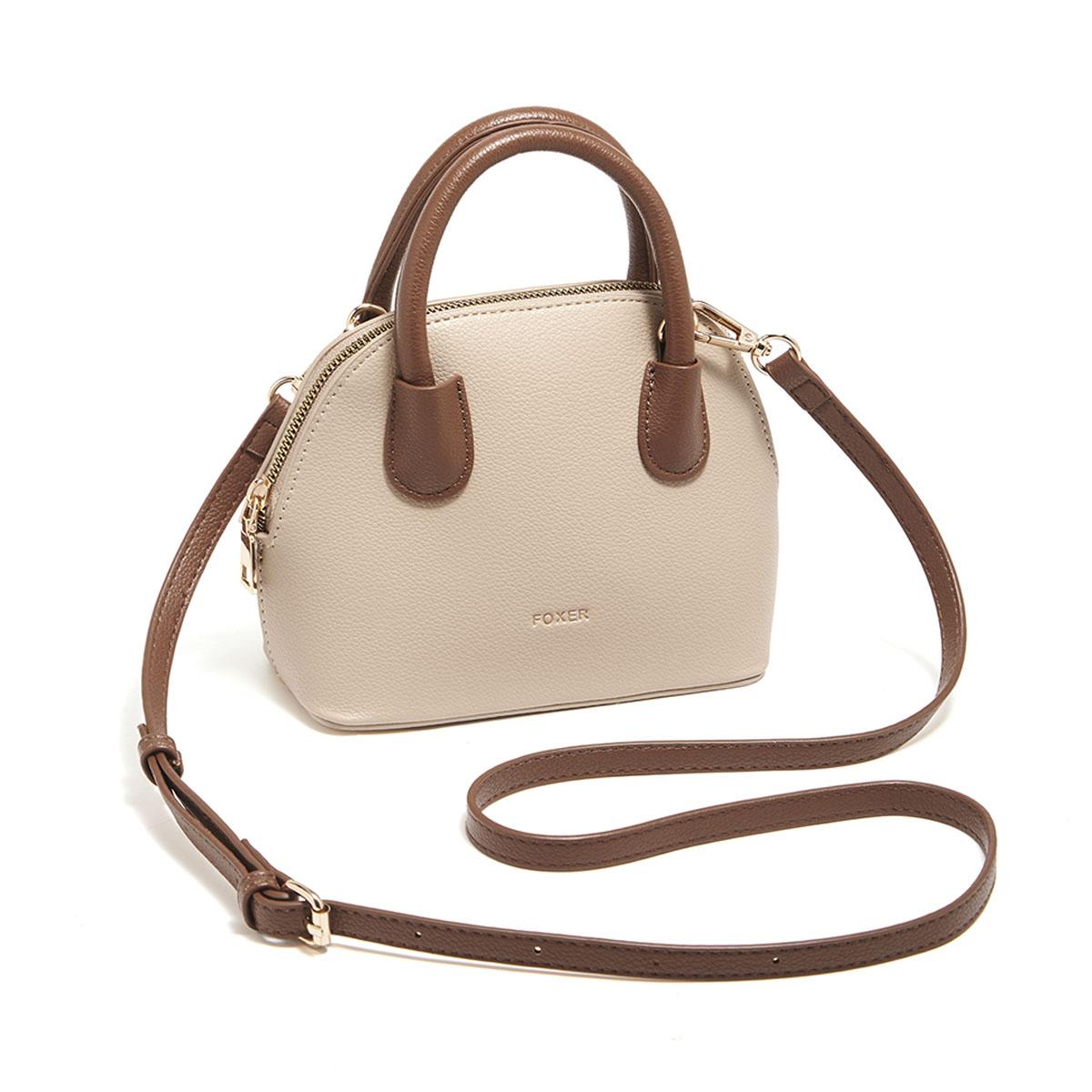 

FOXER Brand Women s Handbag PU Leather Casual Female Shoulder Bag Large Capacity Daily Crossbody Bag Purse Commuting Bag
