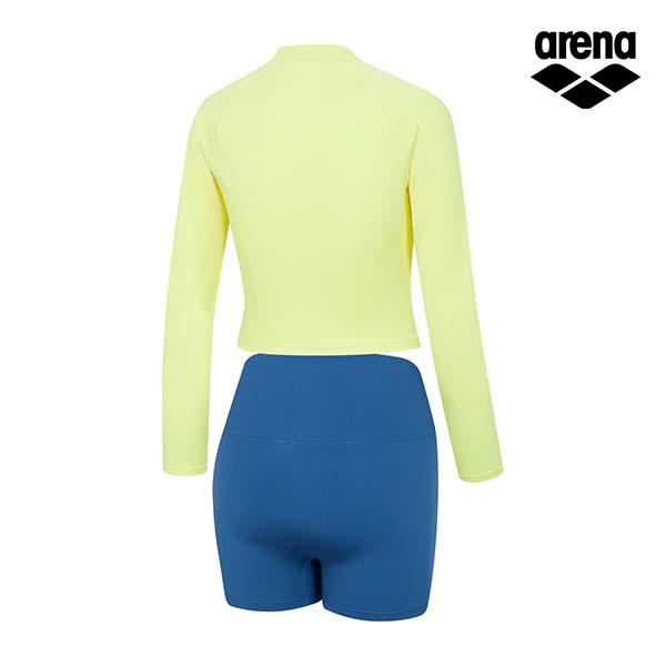 Alena Alice Leisure Zip-Up Rash Guard Set A4Bl1Ps04Yel