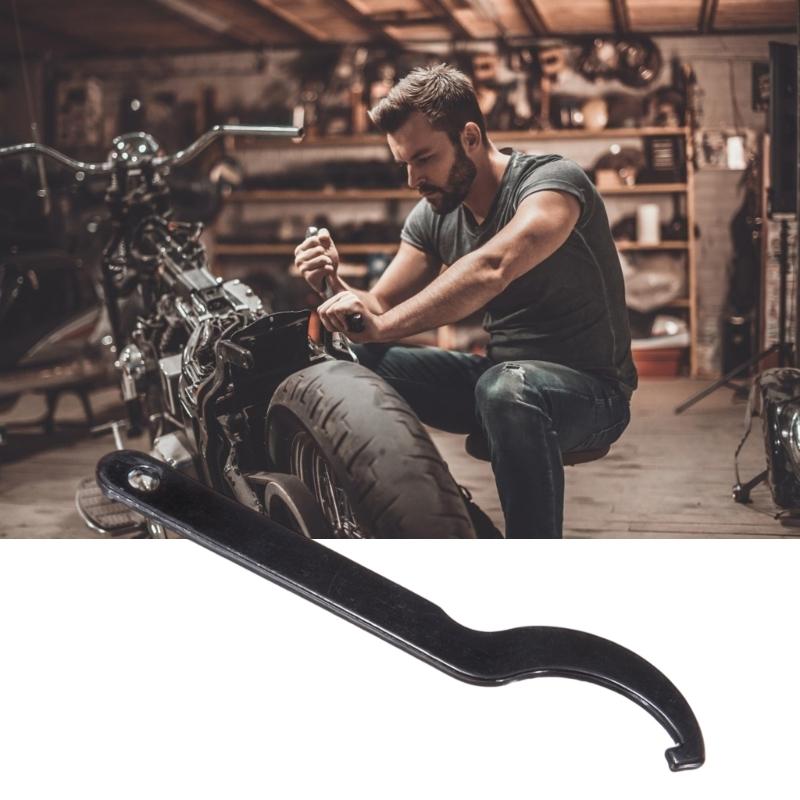 Motorcycle Suspension Maintenance Tool Precise Steel Adjusting Wrench NonSlip Hook Shock Spanner for Mechanics Riders