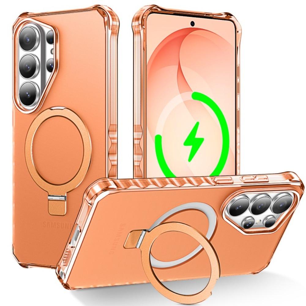 Funda Premium de PC+TPU con Anillo Magnético Giratorio 360° Para Samsung S26 S25 S24 Ultra Plus Para MagSafe Cubierta Antideslizante a Prueba de Golpes