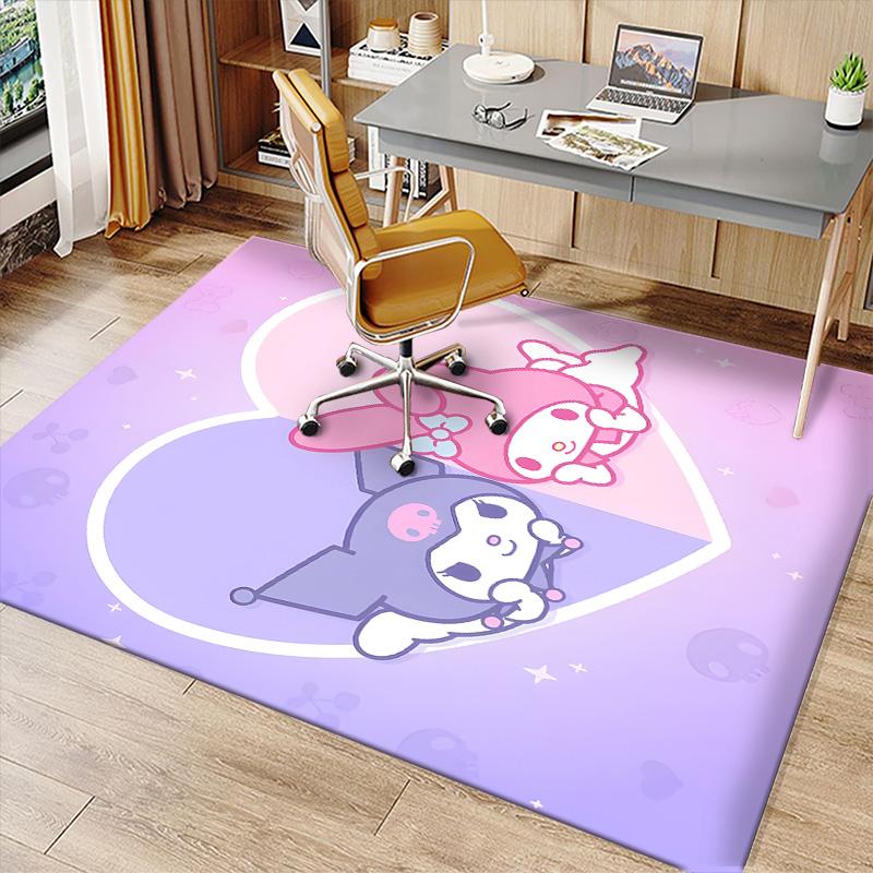 Sanrio My Melody and Kuromi Printed Absorbent Washable Carpet, Non-Slip Bathroom Mats, Kitchen Rugs, Yoga Mat,Living Room Entrance, Camping Picnic Rug