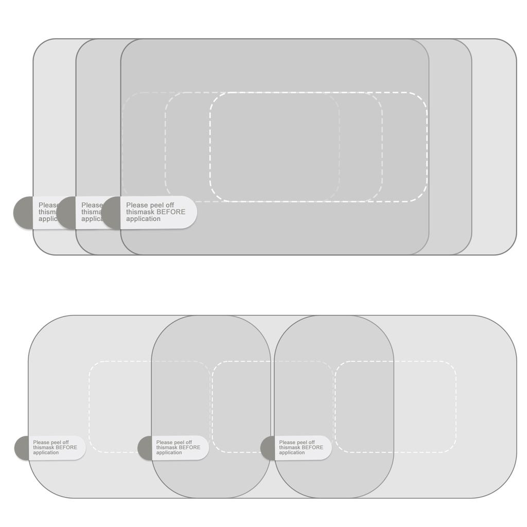 Einfach zu installierende elektrostatische Windschutzscheibenfolie zur Befestigung von Dashcam-Aufklebern, verhindert Verrutschen und Kratzer, hitzebeständig, 10 Stück